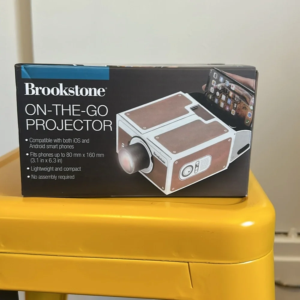 Brookstone On-The-Go Projector, Cell Phone Projector Apple Android
